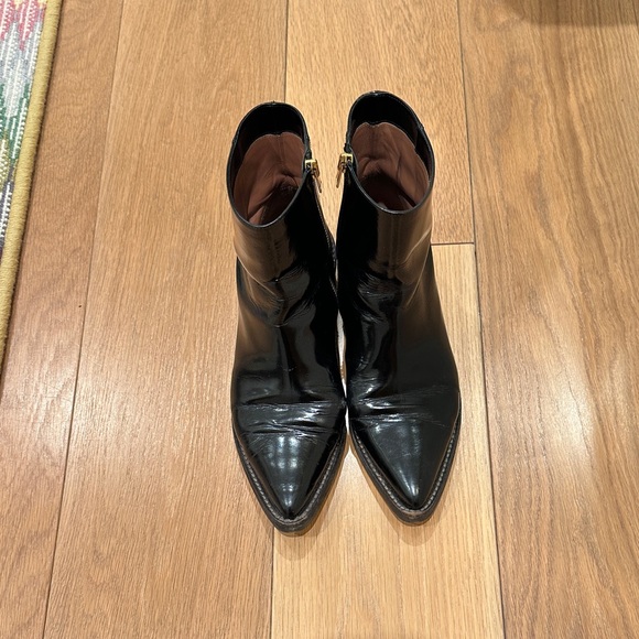 Marni Shoes - Marni Glossy Black Leather Ankle Boots